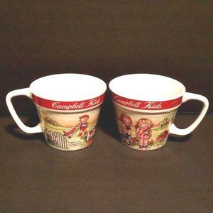 set of 2 Big size Campbell Kids soup cups mugs
